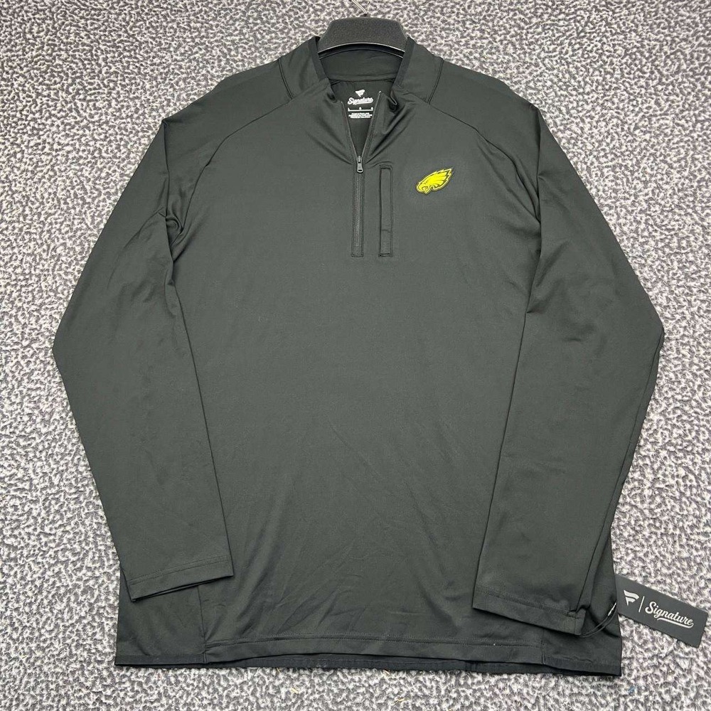 Philadelphia Eagles Jacket Men Large Fanatics Signature 1/4 Zip Pullover New L